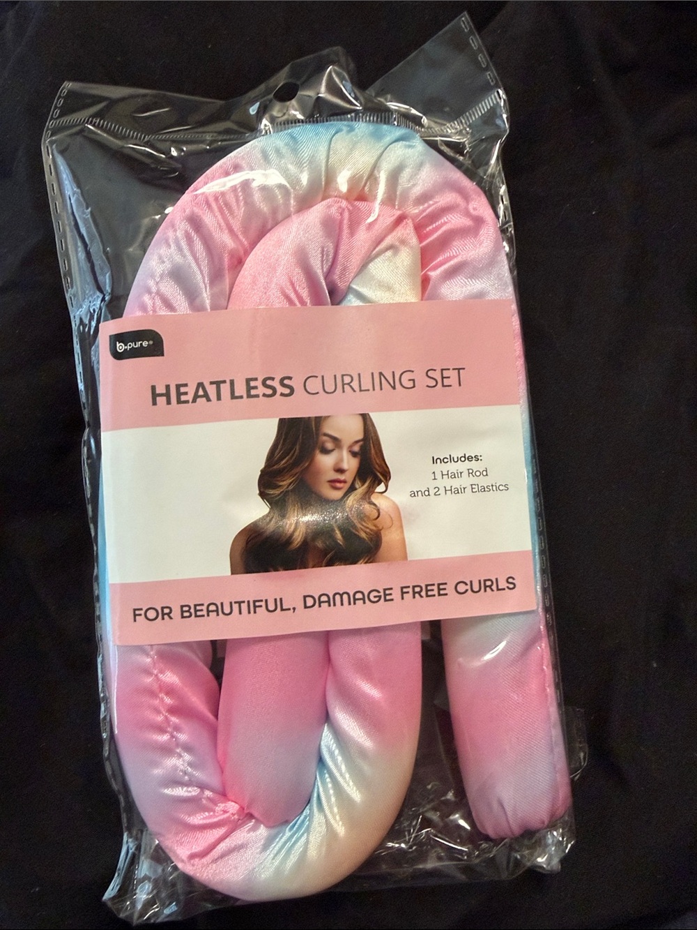 Source Unknown Pink Blue Ombre Heatless Curling Set